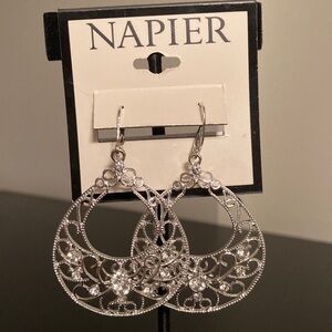 Napier Silver Ornate Earrings